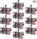 VENO 10 Pack Heavy Duty Moving Bags, Extra Large Storage Bags with Reinforced Handles & Strong Zippers, Foldable & Reusable Moving Box Alternative for Clothes & Dorm Storage