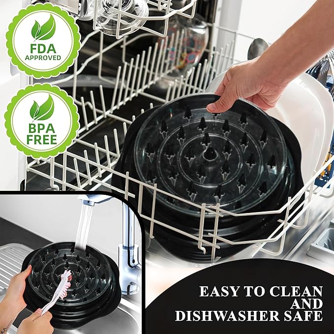 Large Chicken Shredder Tool Twist Equipped with Middle Tray, Including 1 x Anti-slip Silicone Mat, 1x Kitchen Tongs and 1x Cleaning Brush, Suitable for Pork Beef‬ Chicken‬ Breast (Black)