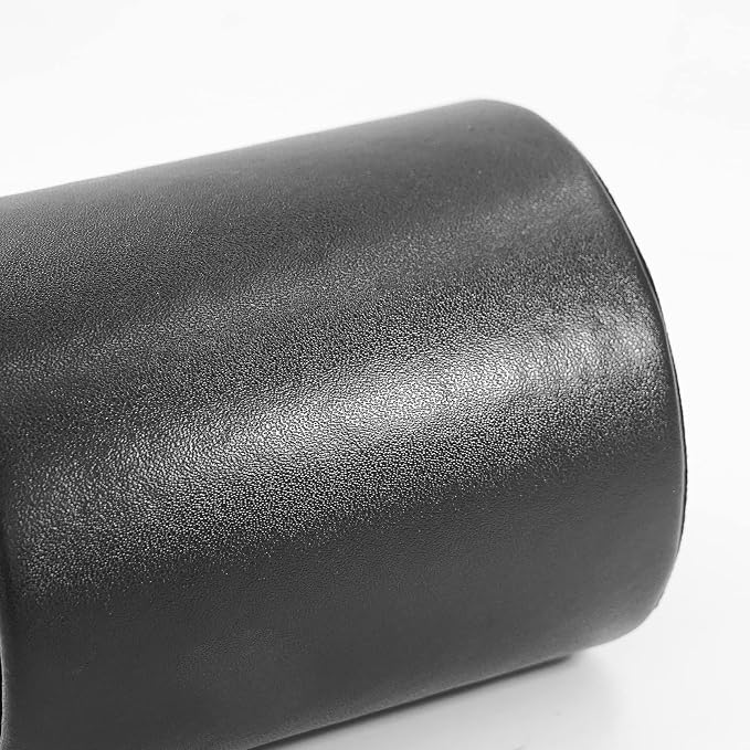 DreamsEden Pencil Holder, Leather Pen Cup for Desk (Round, Black)