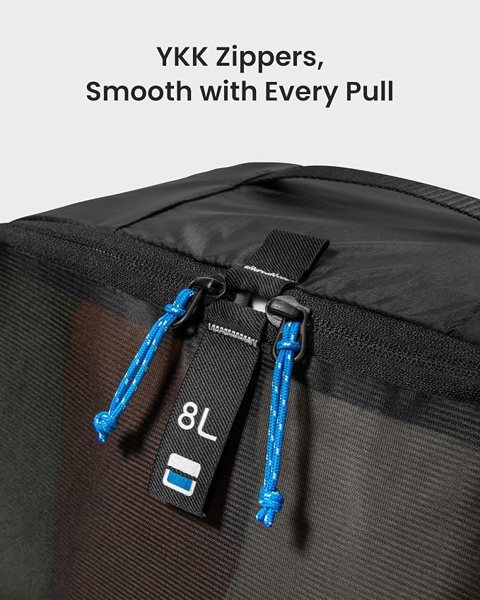 tomtoc 3 Set Packing Cubes for Travel, Compression Expandable Organizers | Odor-resistant Travel Bag Pouch for Backpack & Suitcase, Luggage Organizer Accessories for Travel Essentials Storage