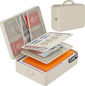 DocSafe 5200°F Fireproof Document Organizer Box with Lock, Beige (Soft) | Heat Insulated 8 Layers File Storage Bag,Water-Resistant Zipper,Home Office Travel Safe,Protects Important Documents,Laptop