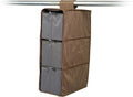 Covermates Keepsakes Hanging Shoe Organizer Set – Heavy Duty Closet Shelves for Shoes, Sweaters, and Accessories – Includes Trays with Dividers – Vertical Wardrobe Storage, Brown Heather
