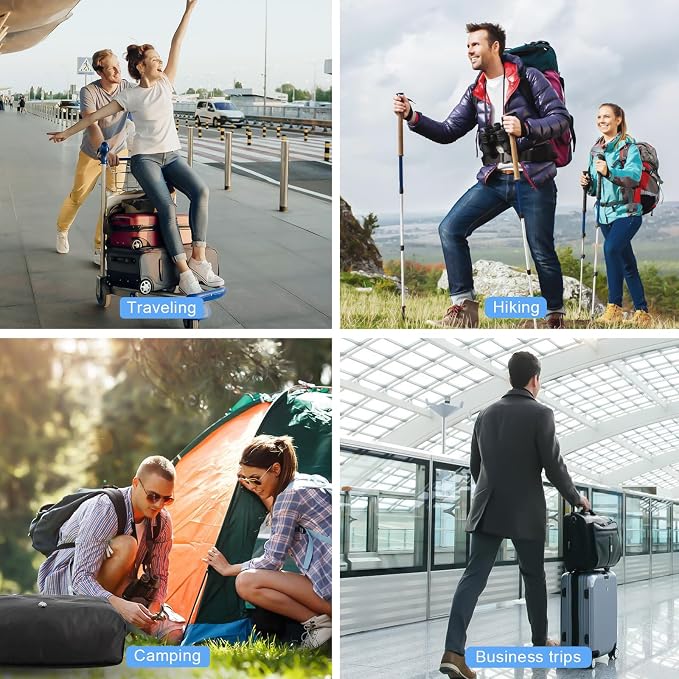 3PCS Vacuum Bags for Travel with Pump, 33L Large Vacuum Travel Bags with Pump, Reusable Vacuum Compression Bags, IP67 Waterproof Airtight Travel Bags for Luggage, Backpack & Suitcase, Black