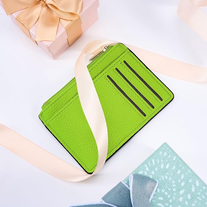 Tipmile Womens Credit Card Holder Wallet, Small Slim RFID Blocking Sleeve | Mini Tiny Cute ID Case, Minimalist Zipper Pocket Wallet, Thin Coin Purse, Mothers Gift