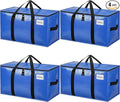 BAGAIL Heavy Duty Moving Bags with Strong Handle, Extra Large Moving Boxes, Storage Tote for Clothes, College Moving Supplies(Blue, 4 Pack)