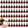 8.5 oz Foaming Soap Dispenser Plastic Foaming Pump Bottle, Refillable Dispenser with Plastic Pump, Empty Hand Bottles for Liquid Soap, Shampoo, Bathroom,Hotel,Restaurant (60, Brown)