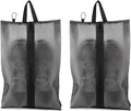 2 Pack Shoe Bags for Travel, Sneaker Bags, Waterproof Travel Shoe Bags with Zipper for Packing, Golf Shoe Dust Bags for Man and Women, Medium, Black