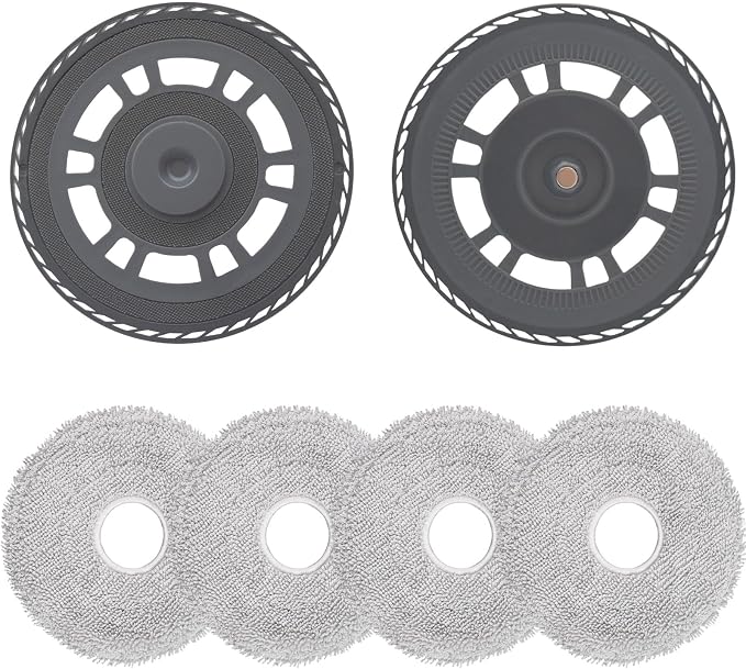 2 Mop pad Holders and 4 mop Pads,Replacement Accessories Compatible with Dreame X30 Ultra,X40 Ultra,X40 Master,L10s Pro Ultra Heat,L20 Ultra,L30 Ultra,L40 Ultra,MOVA P10 Pro Ultra,E30 Ultra