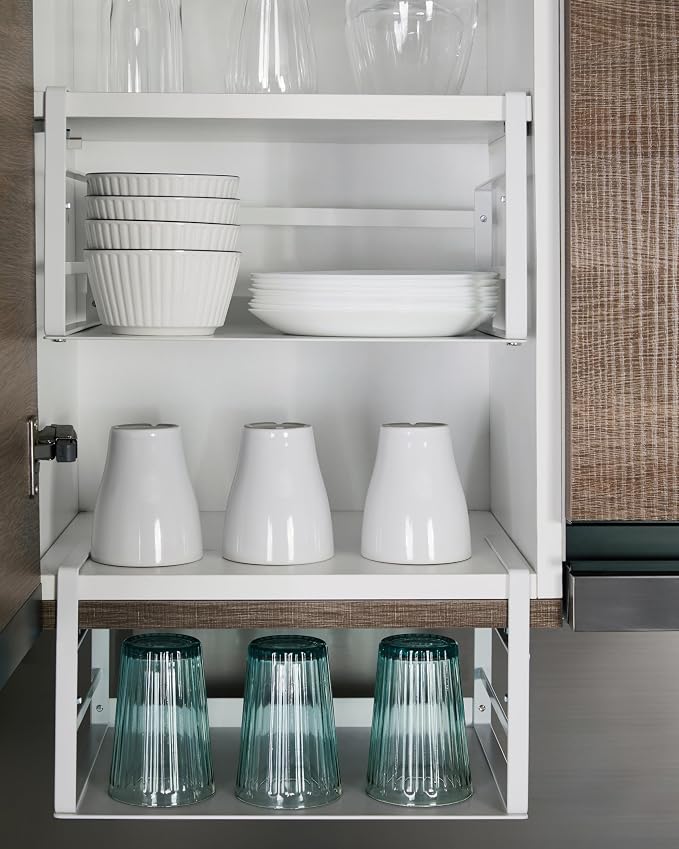 Nxconsu Under Shelf Basket, 2 Pack Under Shelf Storage Organizer, 13.4" | Heavy-Duty Metal Under Cabinet Shelf Basket Holds 30 lb with No-Drill Knob-Lock Clamp for Kitchen Pantry Cupboard