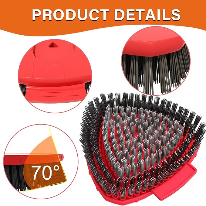 Fatmass Scrub Brush Mop Head Replacement Compatible with O Cedar EasyWring 1 Tank Spin Mop,New Upgrade Stiff Bristle Shower Brush Scrubbing Brush Cleaning Brush for Bathroom, Kitchen, Tub, Tile