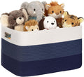 60L Woven Laundry Basket Hamper with Handles, Gradient Blue | 21"x15"x11", collapsible wicker hamper, storage for dirty clothes, toys, blankets, gifts, living room, bedroom, bathroom