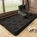 SUPENUIN Paw Pattern Boot Tray for Entryway Waterproof Rubber Mats for Dogs Multipurpose Shoe Mat Tray for Entryway Indoor Outdoor Multi Use Catch All Trays Shoe Storage 16x27.5 Inches