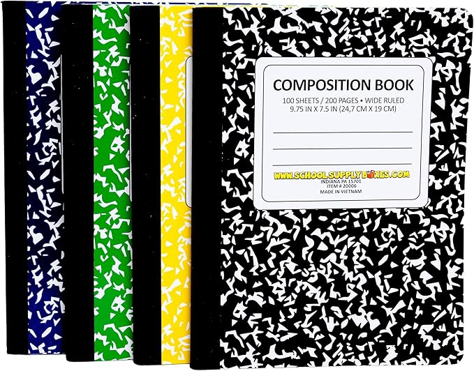 Elementary School Writing Bundle | Pallet (112 Boxes) - 51 Pieces per Box Back to School Essentials | Includes Composition Books, Loose Leaf Paper, Index Cards, 12 ct. Pens & More