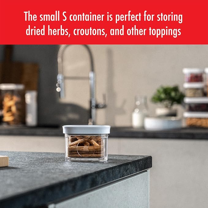 ZWILLING Fresh & Save CUBE Storage Organizer, S - 0.35-qt, Pantry Organizers and Storage, Plastic, BPA-Free Airtight Dry Food Storage Container for Storing Herbs, Toppings, Small Nuts and more