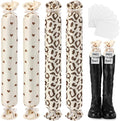 Maiteenly 2 Pairs Boot Shaper Stands with 8 Labels Cotton Tall Boot Inserts for Closet Organization
