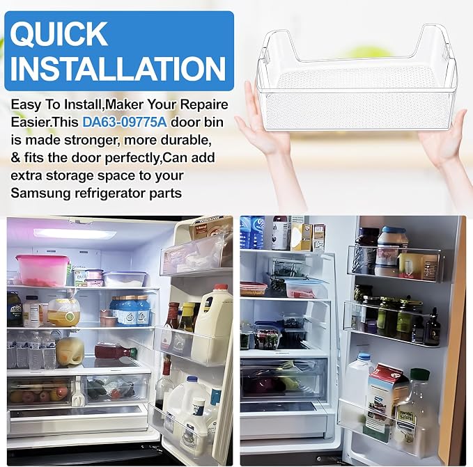 Upgraded Right RF28T5001SR RF28T5021SR RF27T5201SR RF27T5241SR RF28T5101SR RF28T5001SG Door Shelf Bin Compatible with Samsung Fridge Door Shelves DA63-09775A DA97-20984A Samsung Refrigerator Door Bin