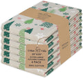 Urban Villa Kitchen Towels Christmas Green Trees Print Premium Quality,100% Cotton Dish Towels Mitered Corners Ultra Soft (Size: 20X30 Inch) Highly Absorbent Bar Towels & Tea Towels - (Set of 6)