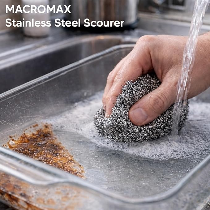 Macrofresh Macromax 13-Pc Home Cleaning Kit: Spin Mop & Bucket System, 5 Microfiber Refills, Microfiber Cloths, Glass Cloths, Sponges, Scourers & Hangers