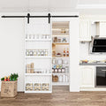 Sliding Barn Doors -Four Levels Bookshelf Style Design Installation Hardware Kit Included,30'' x 84''