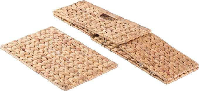 Wickerwise Large Hyacinth Basket - Rustic Handwoven Multipurpose Foldable Storage Organizer Decorative Laundry Totes and Woven Storage Bin for Bedroom, Living Room, Bathroom, Pantry and Closet