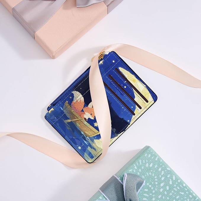 Tipmile Womens Credit Card Holder Wallet, Small Slim RFID Blocking Sleeve | Mini Tiny Cute ID Case, Minimalist Zipper Pocket Wallet, Thin Coin Purse, Mothers Gift