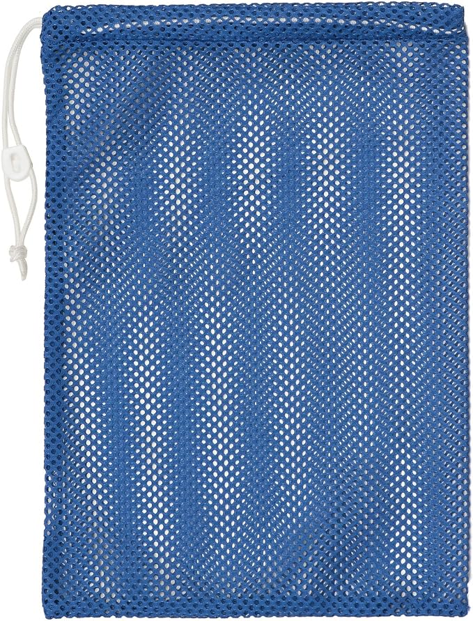 Champion Sports Mesh Equipment Bag – Heavy-Duty Nylon Drawstring Bag with Lock & ID Tag, Breathable Storage Sack for Balls, Swim Gear, Laundry & Toys, Multiple Sizes & Colors