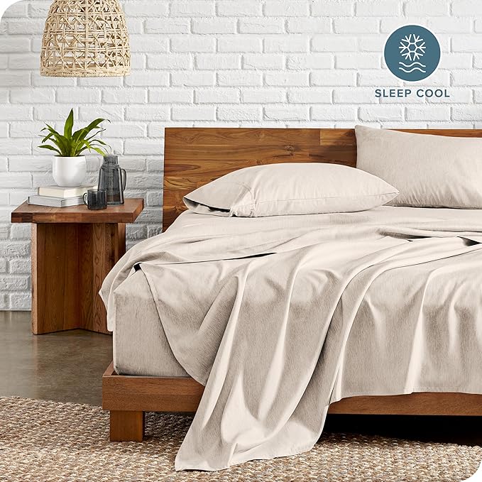 Bare Home Twin XL Sheet Set - College Dorm Size - 1800 Ultra-Soft Microfiber - Deep Pockets - Easy Fit - Extra Soft - 3 Piece Set - Bed Sheets (Twin XL, Heathered Pebble)