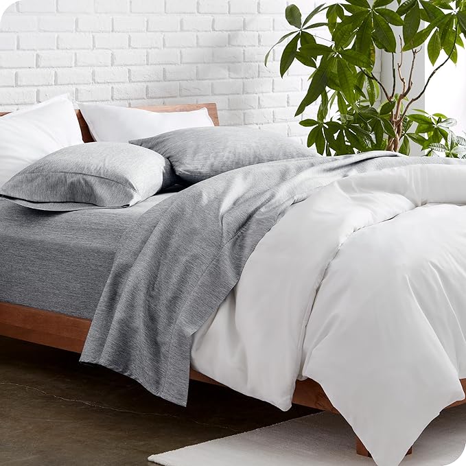 Bare Home King Sheet Set - Luxury 1800 Ultra-Soft Microfiber Double Brushed - Deep Pockets - Easy Fit - 4 Piece Set - Bedding Sheets & Pillowcases (King, Heathered Charcoal)