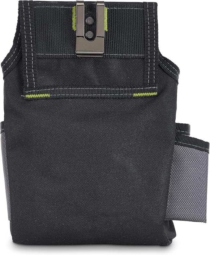 AWP Ballistic Nylon Mini Tool Pouch Multi-Pocket Organizer for Electricians, Professional Tool Box for Efficient Organization, Black/Gray | 1L-23021-2