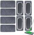 AmaVins 8 Pack Reusable Microfiber Mop Pads Compatible with Swiffer Sweeper Mop, Dry Sweeping Cloths & Wet Mopping Cloths, Washable Mop Pads for Surface/Hardwood Floor Cleaning (Mop is Not Included)