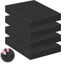 4 Pcs Pick and Pluck Foam Sheets 12" L x 12" W x 2" T Polyurethane Pick Apart Foam Inserts Pads with Bottom Use for Camera, Interlocking Case, Tool Box, Board Box, Storage Drawer, Black