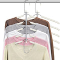 Clothes Hangers Space Saving Shirt Hangers, Non Slip Multi Shirt Organizer for Closet with Foam Padded Closet Organizers and Storage for T Shirt Short Dress Sweater Blouse Hoodie Coat Beige 2 Pack