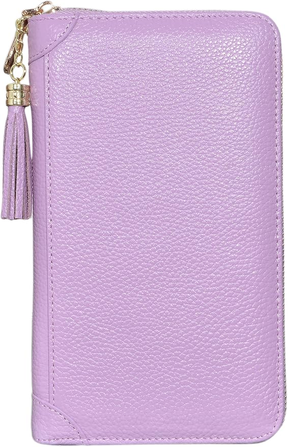 Easyoulife Credit Card Holder Wallet Womens Zipper Leather Case Purse RFID Blocking