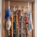 LYNK Professional® Home™ Over the Door Hooks - 46 Hook – Over the Door Coat Rack - Over the Door Hanger - Hanging Towels or Clothes - Bathroom, Bedroom, Laundry Room - Lifetime Ltd. Warranty, White