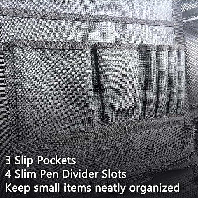 LAFENLIN UPGRADED Lid Organizer for Pelican 1650 Case, Multi Thick Mesh Pockets Storage Organizer, Fits Camera Cases, Diving Dry Boxes, Hard Cases & Toolboxes, Includes Screws, Durable