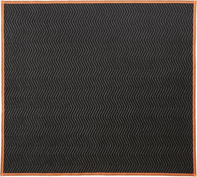 Amazon Basics Reinforced Tear-Resistant Moving Blankets, 72" x 80", Black, 6-Pack
