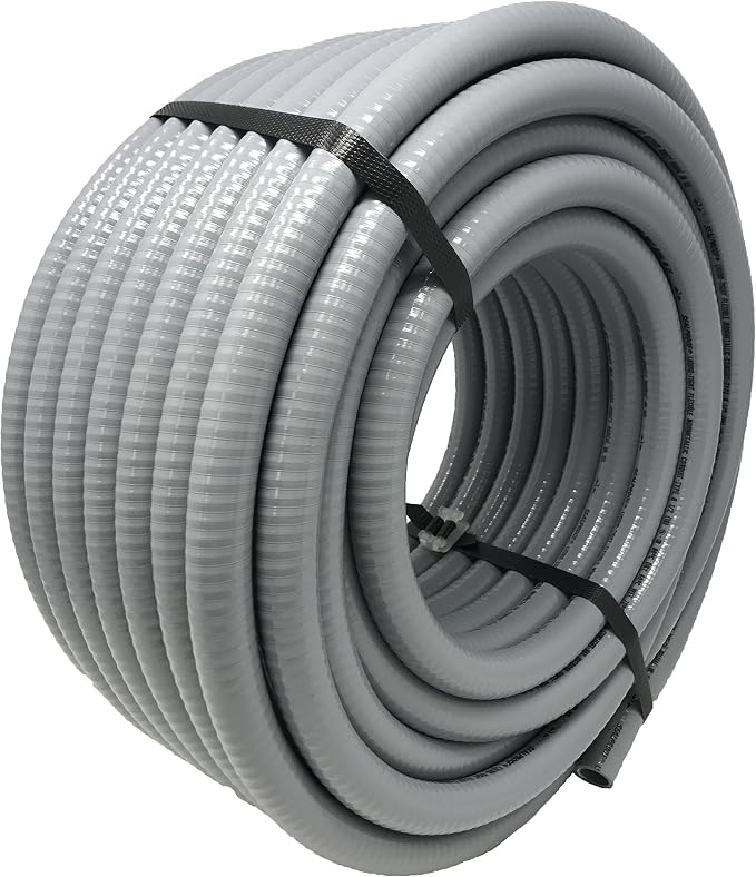 Sealproof 1/2-Inch Flexible Non-metallic Liquid-Tight Electrical Conduit Type B, UL Listed, 1/2" Dia, 100 Feet, Made in USA