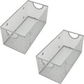 YBM Home Wire Mesh Storage Basket Organizer for CD and DVDs - 2 Pack