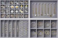 Velvet Jewelry Drawer Organizer Trays – Large Grey Stackable Jewelry Storage Inserts Set, 4-Layer Jewelry Tray Set for Earrings, Rings, Necklaces, Bracelets with Removable Dividers for Dresser, Vanity