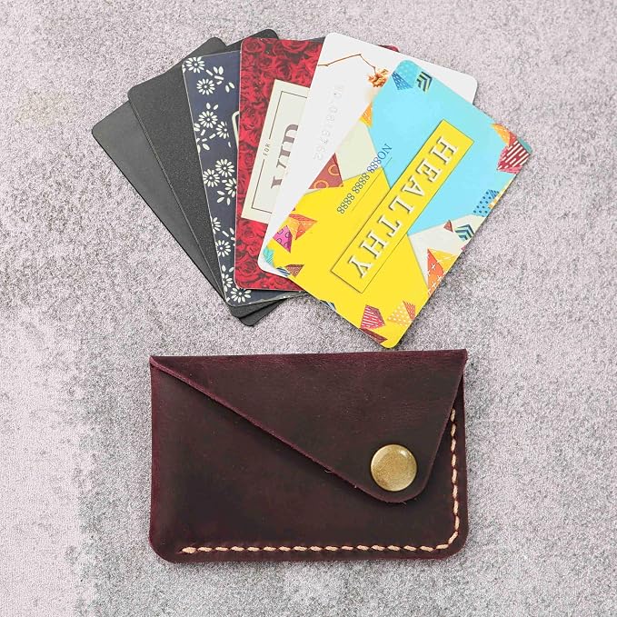 Leather credit card holder, credit card case,business card holder for men,mens slim wallet,Front Pocket Wallet