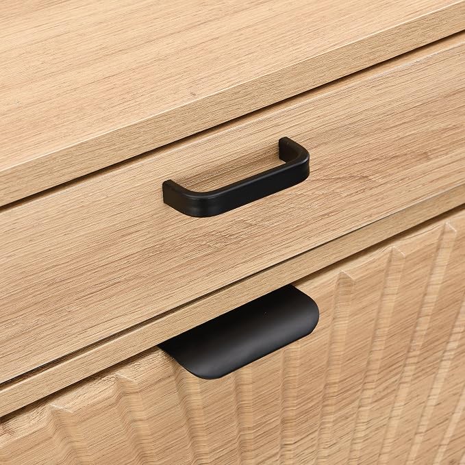 XIAO WEI Shoe Cabinet, Shoe Storage Organizer Cabinet with 2 Flip Half Moon Line Doors, Freestanding Shoe Rack with Adjustable Shelf for Entryway（Oak）