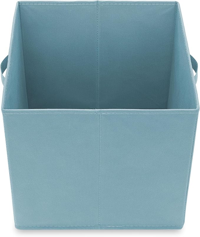 Casafield Set of 6 Collapsible Fabric Cube Storage Bins, Baby Blue - 13" Foldable Cloth Baskets for Shelves, Cubby Organizers & More