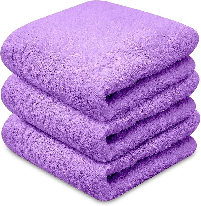 Towelogy® Super Absorbent Microfibre Cloth | Absorbs Over 10 Times its Weight in Water | Sponge-Like Absorbency | Multipurpose Scratch-Free Cleaning Cloth for Household Use (Lilac)