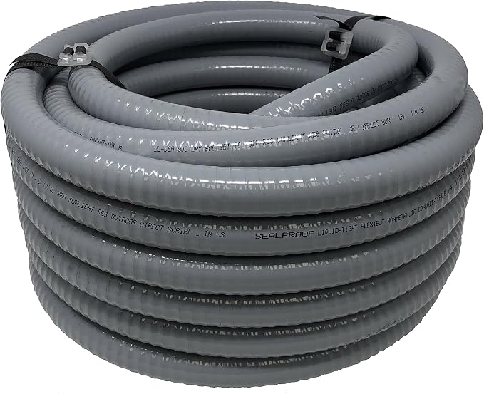Sealproof 2-Inch Flexible Non-metallic Liquid-Tight Electrical Conduit Type B, UL Listed, 2" Dia, 50 Feet
