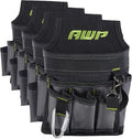 AWP Ballistic Nylon Mini Tool Pouch Multi-Pocket Organizer for Electricians, Professional Tool Box for Efficient Organization, Black/Gray | 1L-23021-2