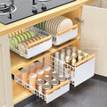 Pull Out Cabinet Organizer, Pull Out Basket Drawers for Cabinets, Slide Out Basket Drawers for Kitchen Cabinets, Cabinet Pull Out Shelves, Under Sink Organizer for Kitchen (Storage Rack Extra-Large)