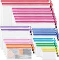JARLINK 24 Pcs Mesh Zipper Pouch Bags, 8 Sizes Waterproof Zipper Bags | Multi-use Travel Bags for Office, School, Board Game, Puzzles, Cosmetics, Travel Accessories, and Home Organization, 9 colors