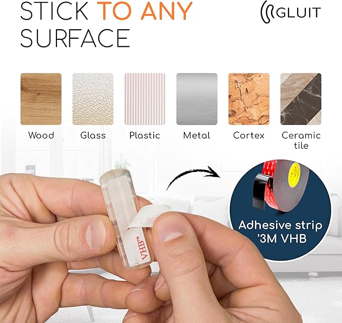 GLUIT Cord Organizer for Desk Cable Holder for Nightstand Charger Organizer Adhesive Desktop Wire Multislot Clips and Table Management Accessories Office Spaces Transparent 5 Pack, 15 Slots