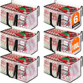 RoomHacks Clear Heavy Duty Extra Large Storage Bags, Reinforced Handles and Double Zippers, Packing Bags Alternative to Moving Boxes (6 Pack)