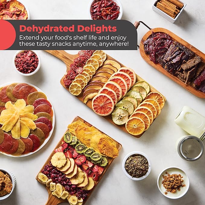 Magic Mill Premium Food Dehydrator Machine (15 Extra-Large Stainless Steel Trays) 800W Dryer for Beef Jerky, Fruits, Vegetables, Dog Treats, 48 Hour Digital Timer - 95°-167° Temperature Control